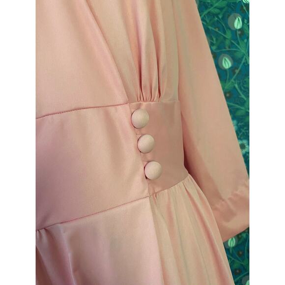 Vintage pink robe with lace appliqué by Vanity Fair, size L - Picture 6 of 8